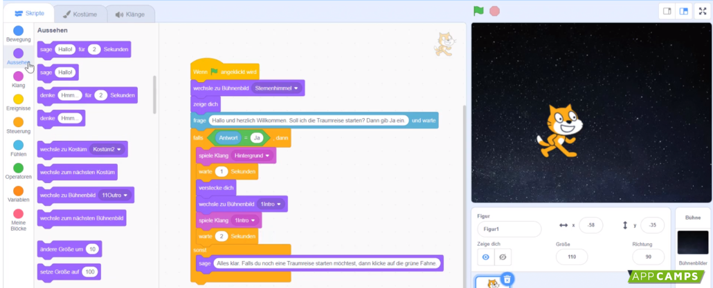 Mit Scratch auf Traumreise - gemeinsam im Unterricht programmieren ...