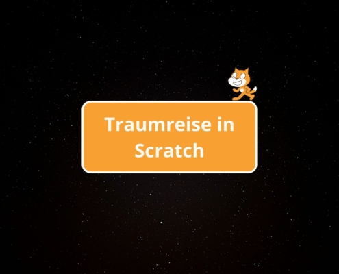 Sternenhimmel mit Text Traumreise in Scratch