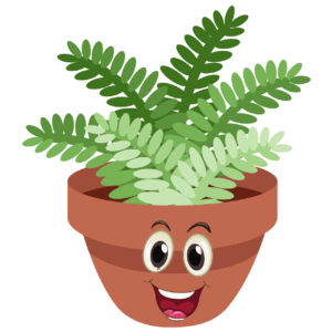 Skizze einer glücklichen Pflanze