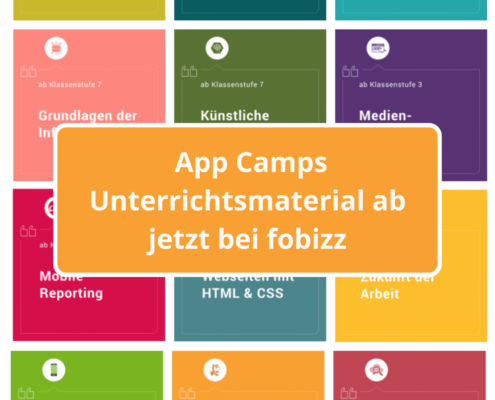 Blogpost App Camps Material auf fobizz