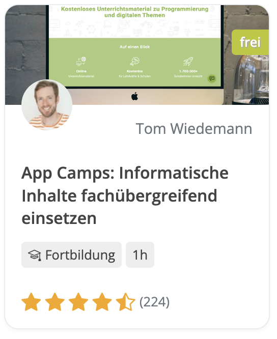 Fortbildung zu App Camps bei fobizz