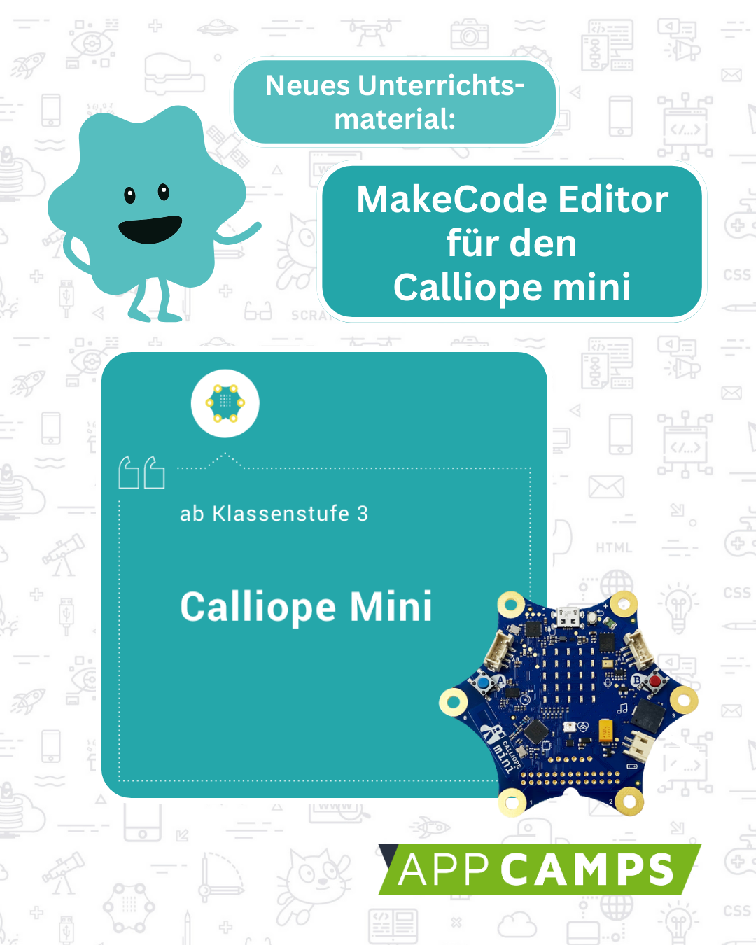 Neues Unterrichtsmaterial: MakeCode Editor für den Calliope mini