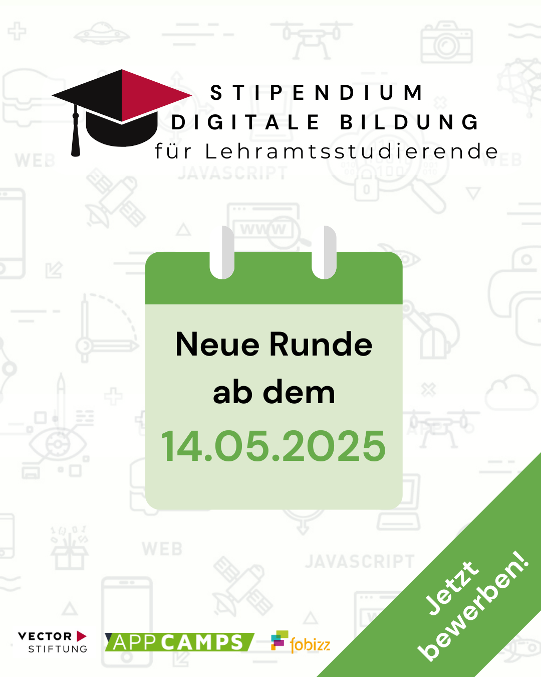 Stipendium Digitale Bildung neue Runde ab 14.5.
