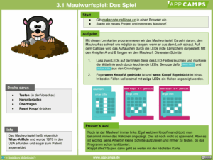 Maulwurfspiel mit dem Calliope mini